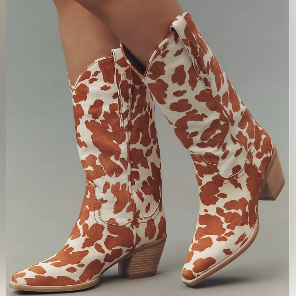 Jeffrey Campbell Free People Dagget Western Boots Cow
